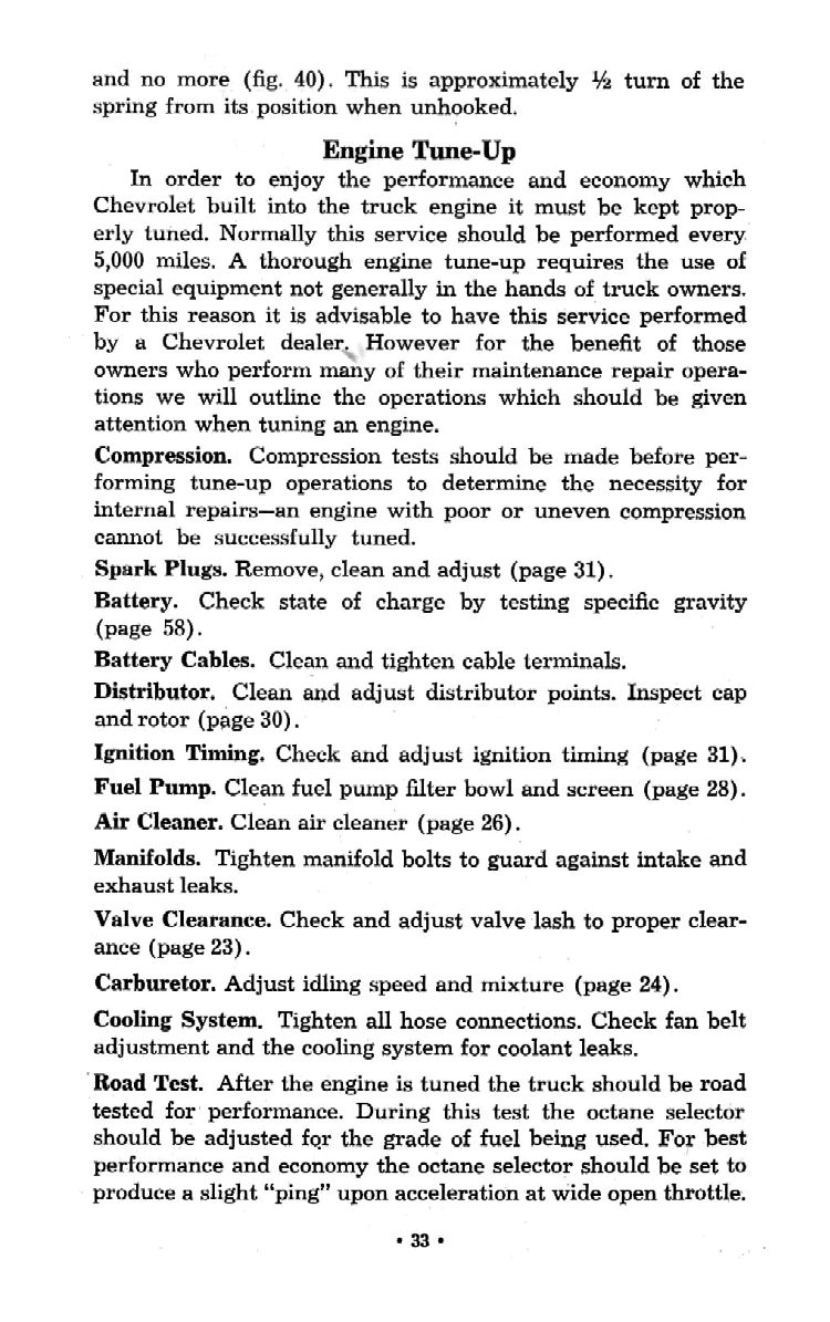 1951 Chevrolet Trucks Operators Manual Page 14